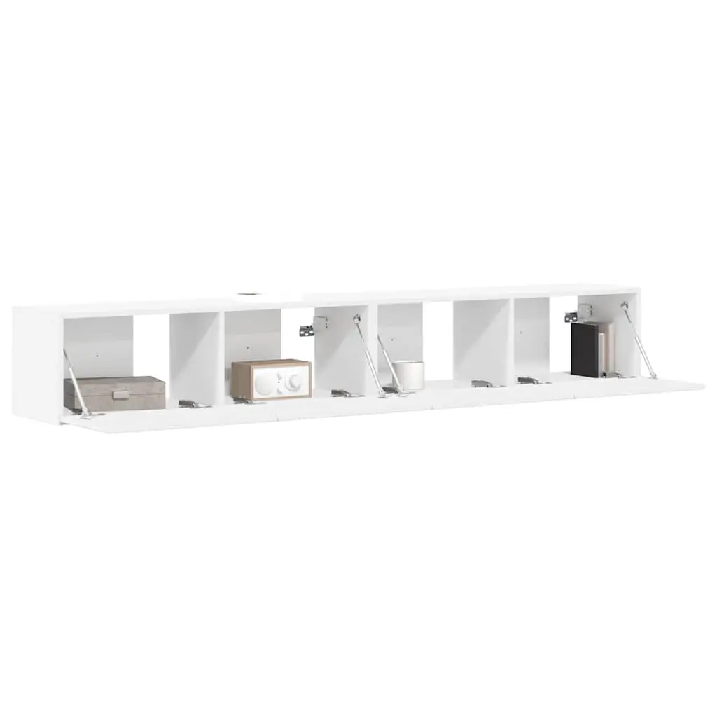 TV Wall Cabinet White Modern 98x31x29.5cm Engineered Wood