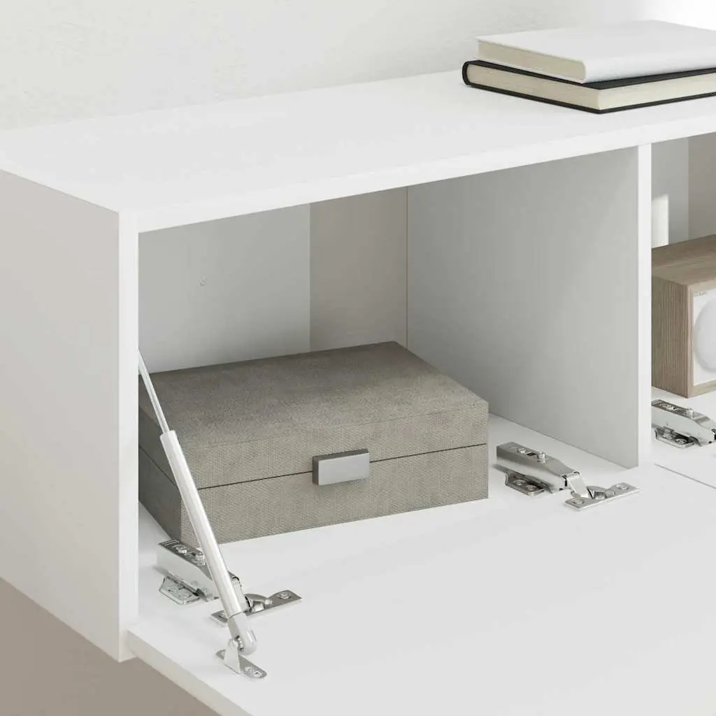 TV Wall Cabinet White Modern 98x31x29.5cm Engineered Wood