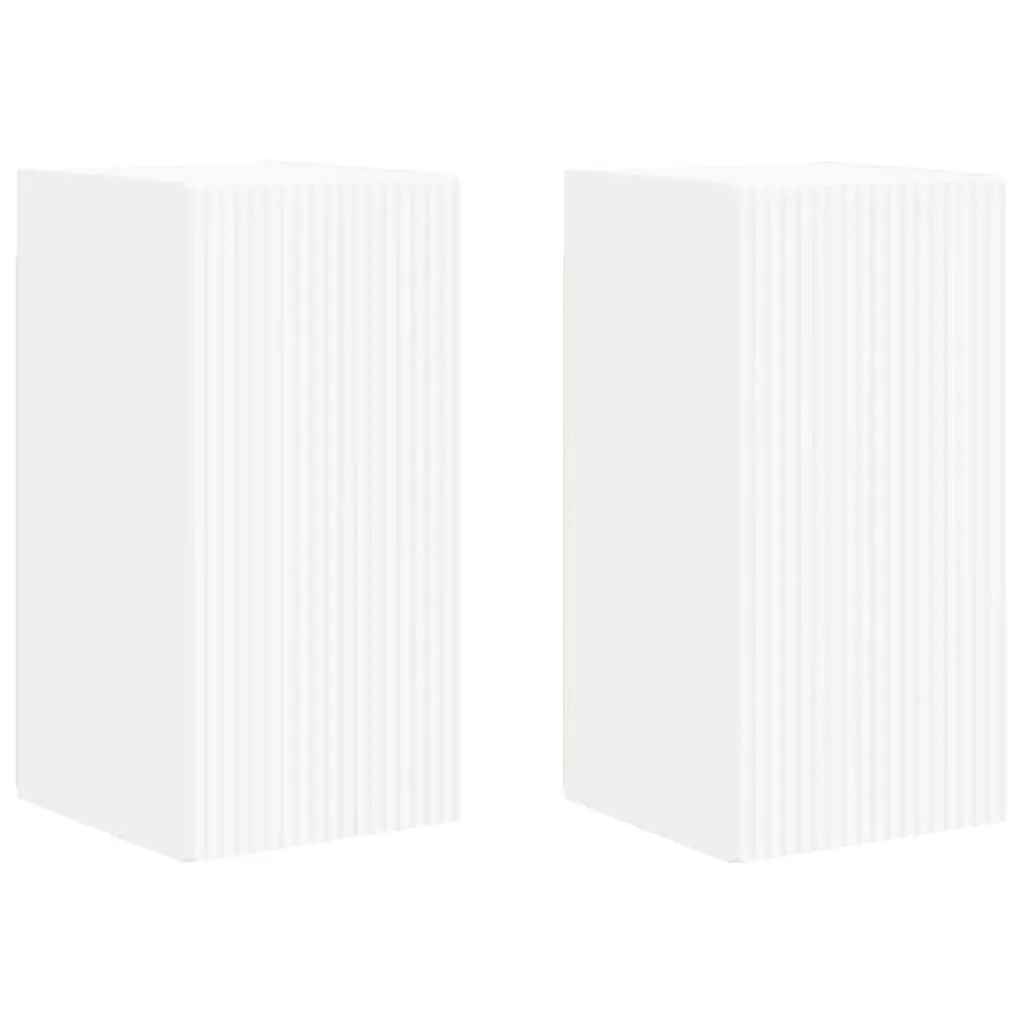 TV Wall Cabinet White Modern Wall-Mounted Unit Engineered Wood 30 x 31 x 60 cm