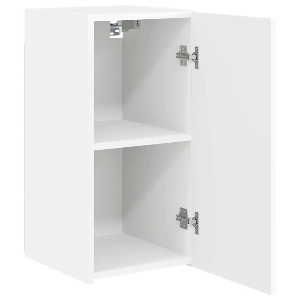 TV Wall Cabinet White Modern Wall-Mounted Unit Engineered Wood 30 x 31 x 60 cm