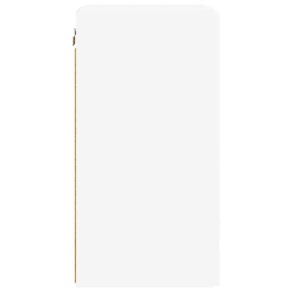 TV Wall Cabinet White Modern Wall-Mounted Unit Engineered Wood 30 x 31 x 60 cm