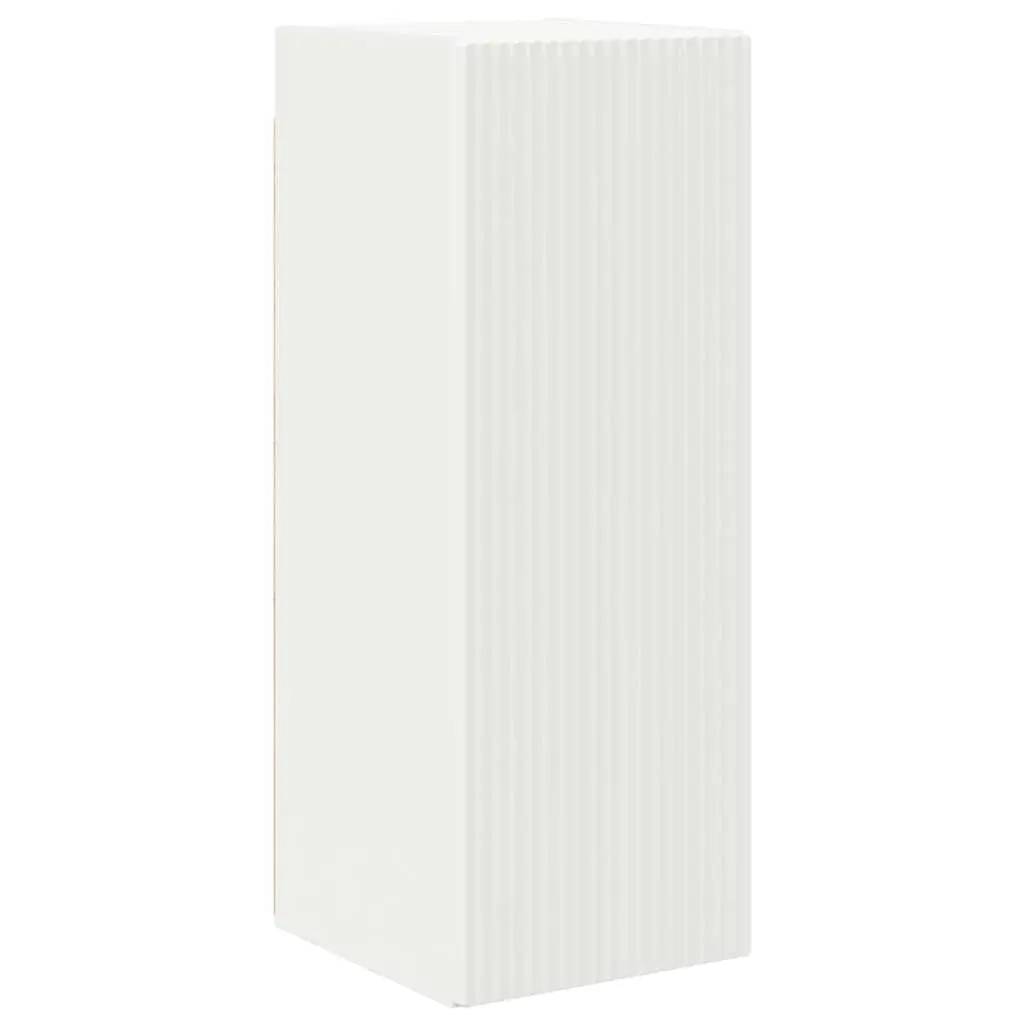 White Modern TV Wall Cabinet Set for Living Room