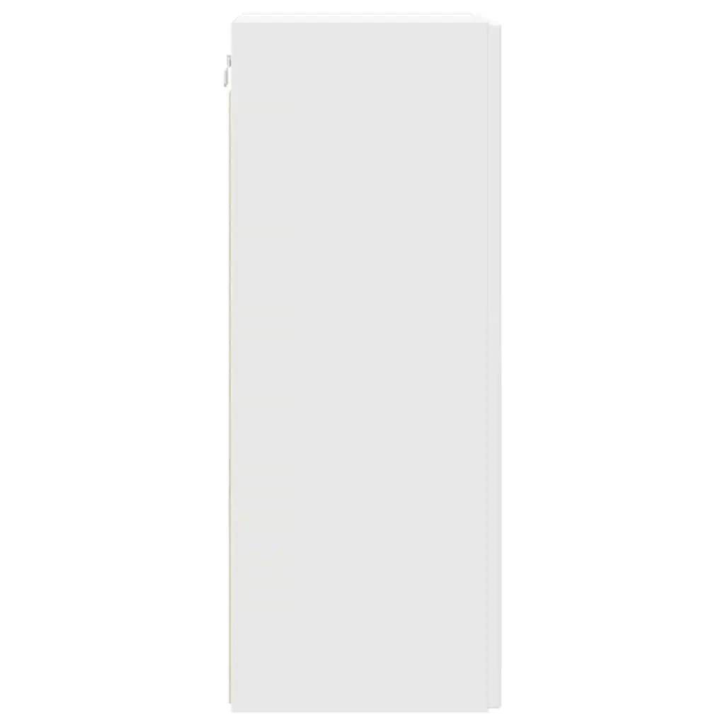 White Modern TV Wall Cabinet Set for Living Room