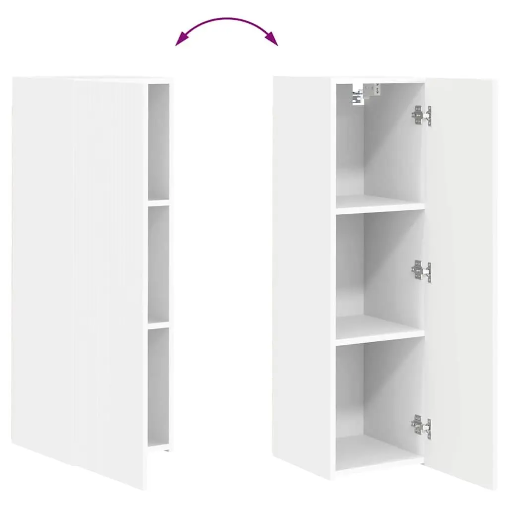 White TV Wall Cabinet Set for Living Rooms