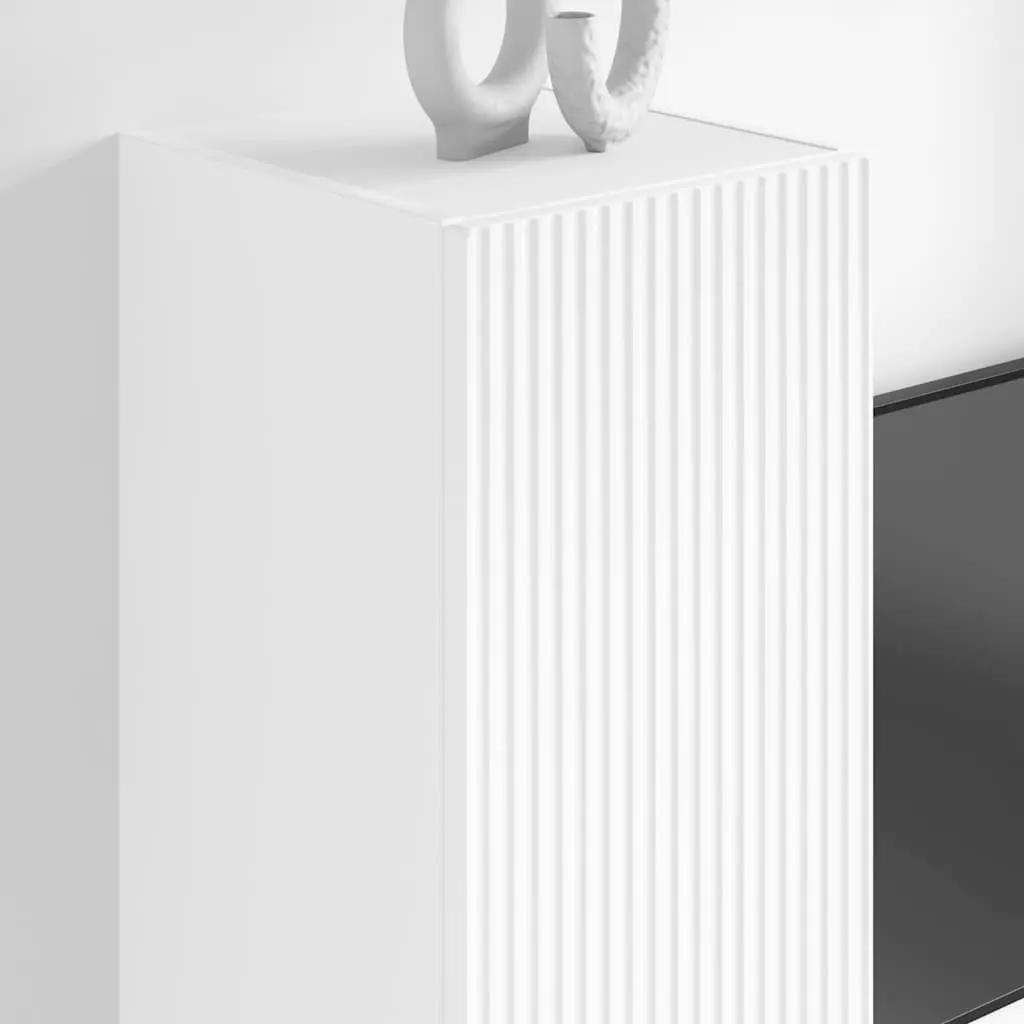 White TV Wall Cabinet Set for Living Rooms