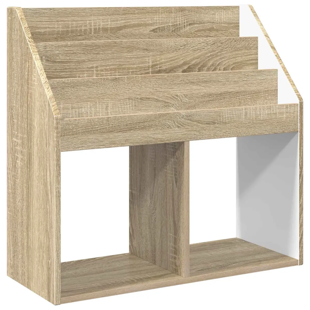 Kids Bookshelf Storage Unit Open Shelves Brown Engineered Wood