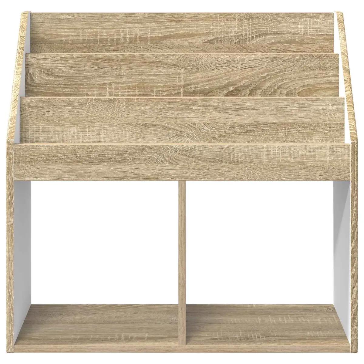Kids Bookshelf Storage Unit Open Shelves Brown Engineered Wood