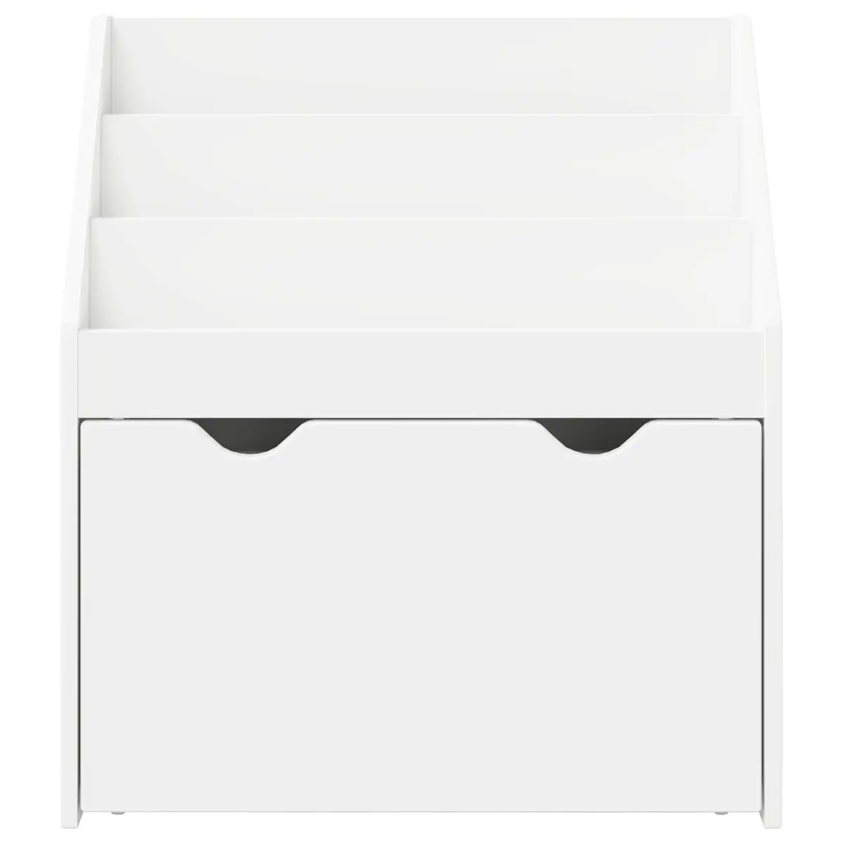 Kids Bookshelf White Free-standing Storage Cabinet Shelves Drawers 60 x 29.5 x 69 cm Engineered Wood