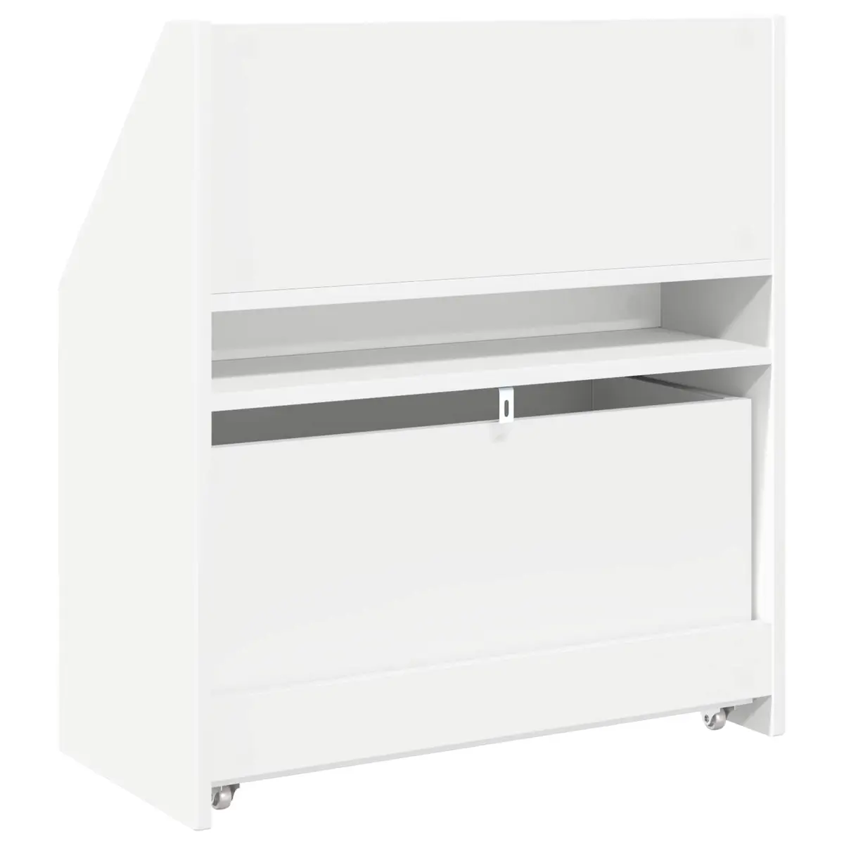 Kids Bookshelf White Free-standing Storage Cabinet Shelves Drawers 60 x 29.5 x 69 cm Engineered Wood