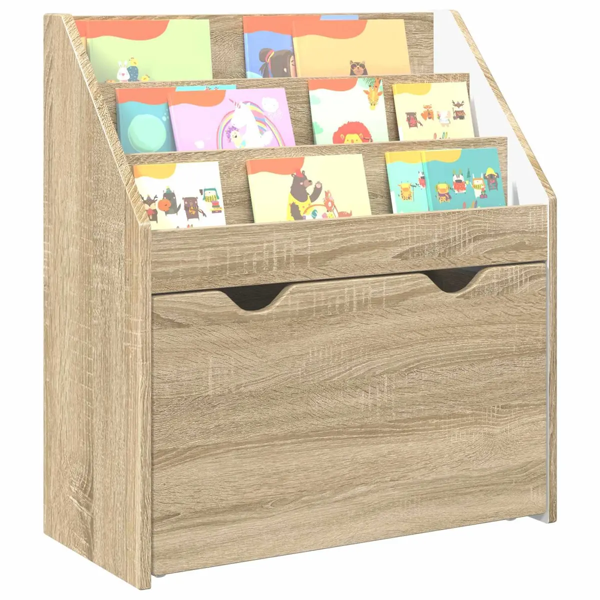 Kids Bookshelf Free Standing 60 x 29.5 x 69 cm Engineered Wood Brown
