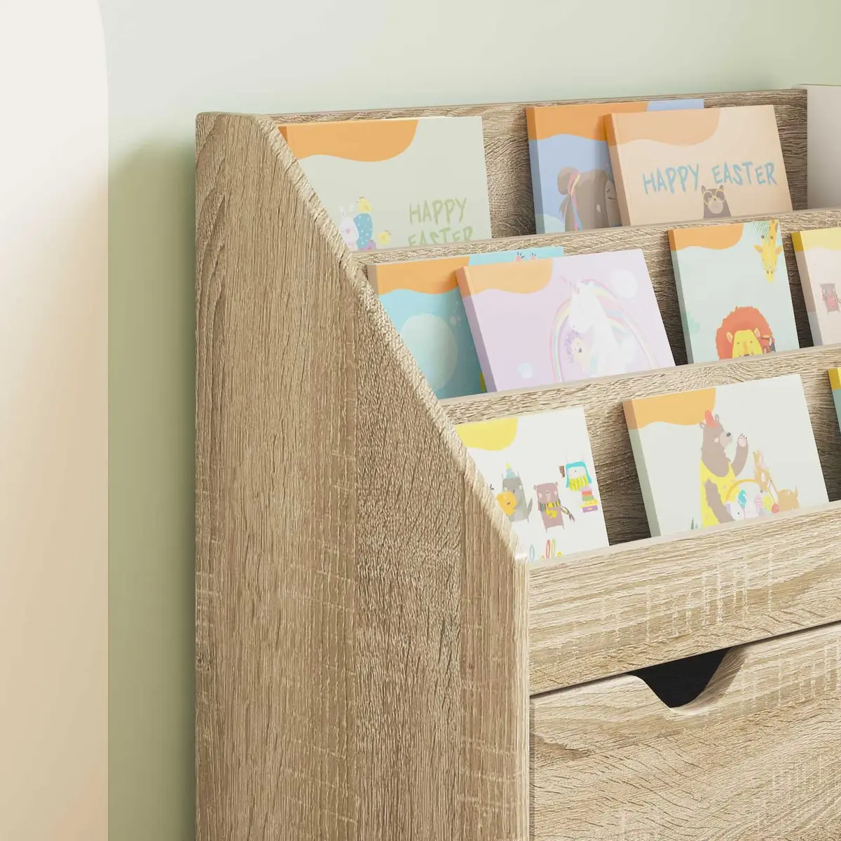 Kids Bookshelf Free Standing 60 x 29.5 x 69 cm Engineered Wood Brown