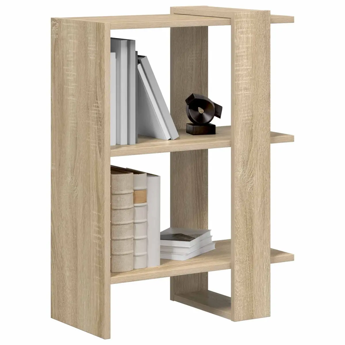 Bookshelf Sonoma Oak Freestanding 52 x 25 x 71.5 cm Engineered Wood Storage Display Shelves