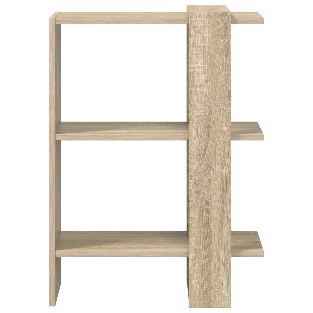 Bookshelf Sonoma Oak Freestanding 52 x 25 x 71.5 cm Engineered Wood Storage Display Shelves
