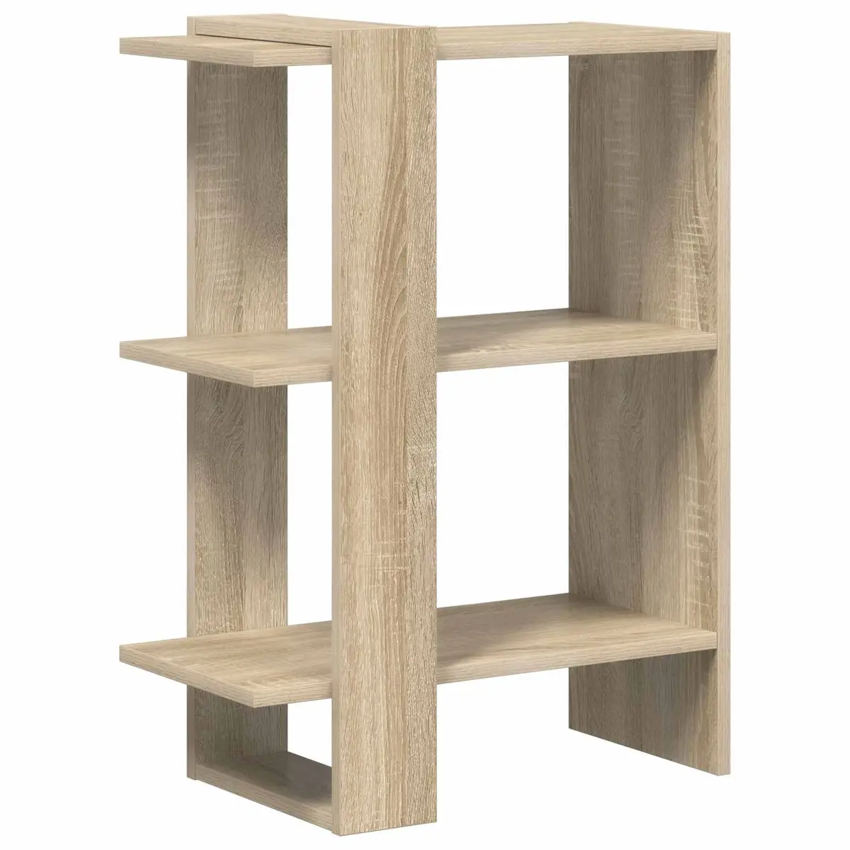 Bookshelf Sonoma Oak Freestanding 52 x 25 x 71.5 cm Engineered Wood Storage Display Shelves