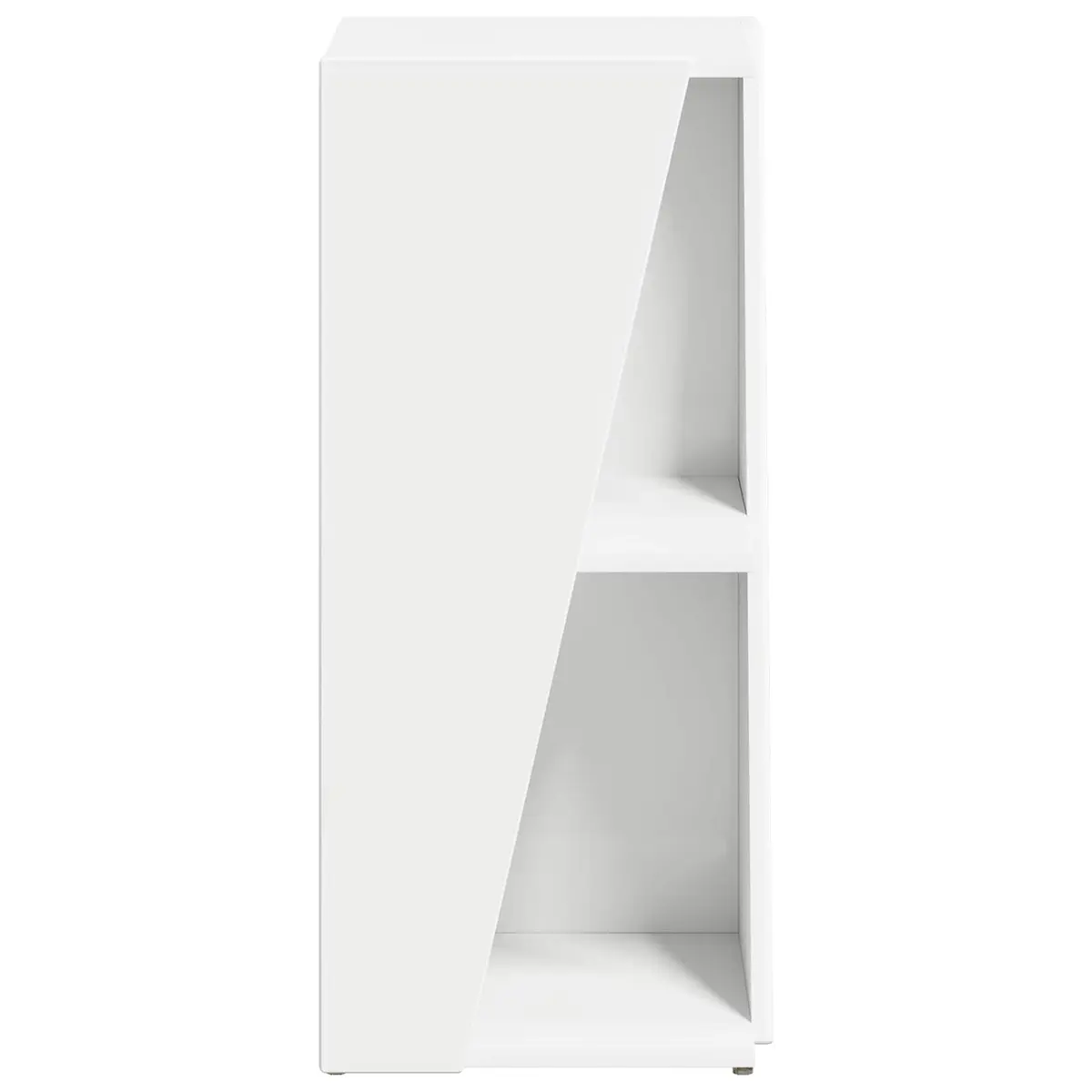 Free-standing White Side Shelf, 33 x 32 x 70.5 cm