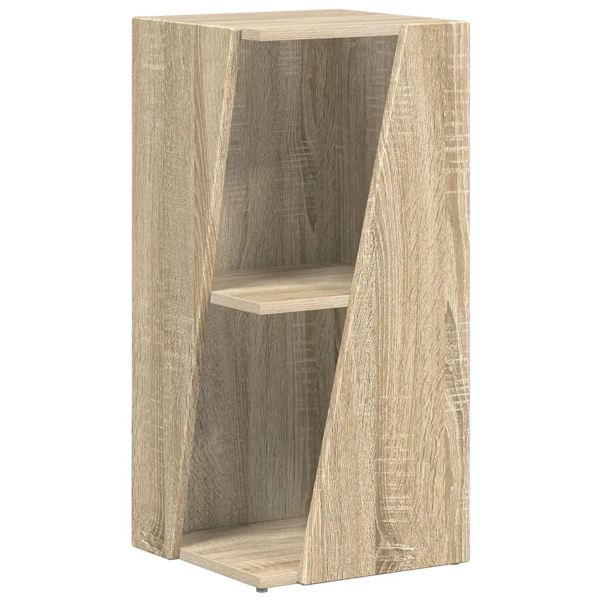 Side Shelf Standing Bookcase Storage Unit Brown Engineered Wood 33x32x70.5cm