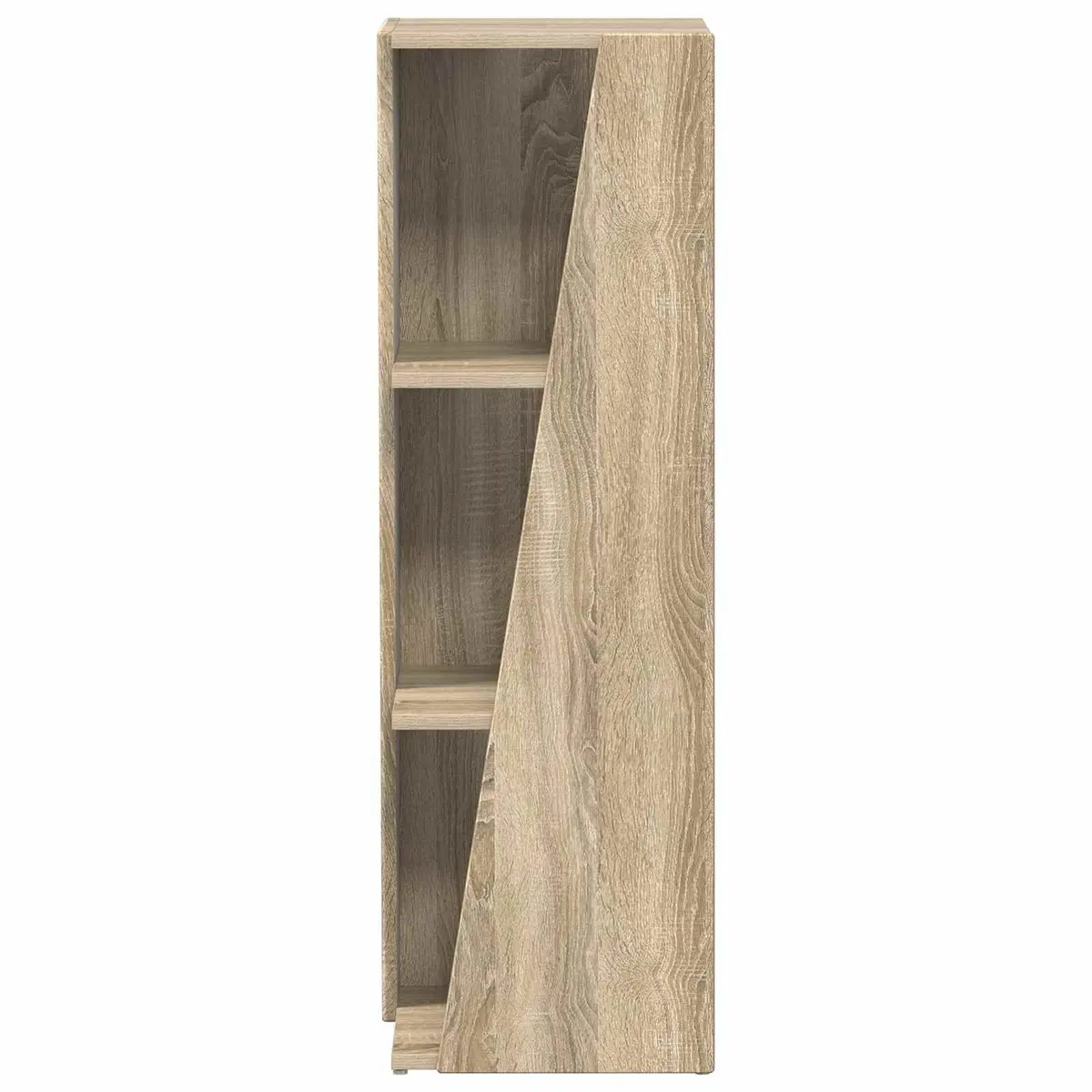 Brown Engineered Wood Side Shelf Bookcase 33 x 32 x 100.5