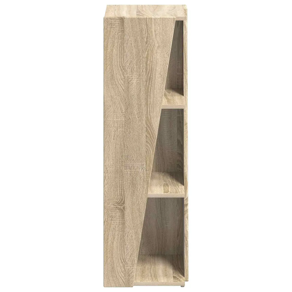Brown Engineered Wood Side Shelf Bookcase 33 x 32 x 100.5