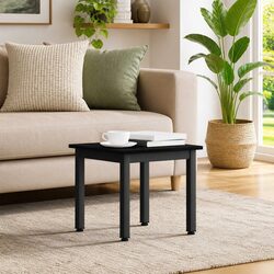 Black Modern Rectangular Coffee Table for Living Rooms