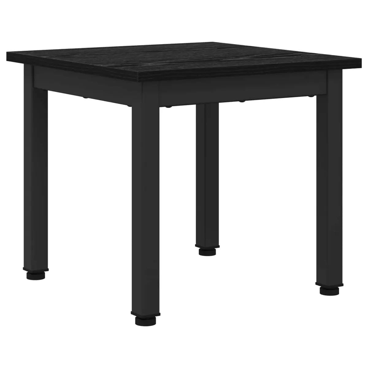 Coffee Table Black Modern Rectangular Engineered Wood Metal Legs