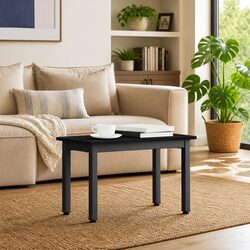 Black Rectangular Coffee Table for Modern Living Spaces