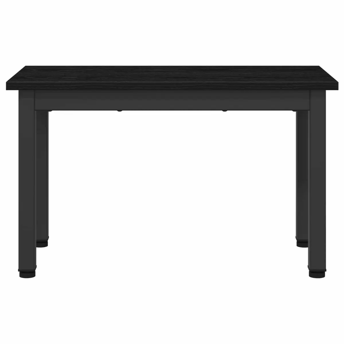 Coffee Table Black Rectangular Modern 60x30x36cm Engineered Wood and Metal