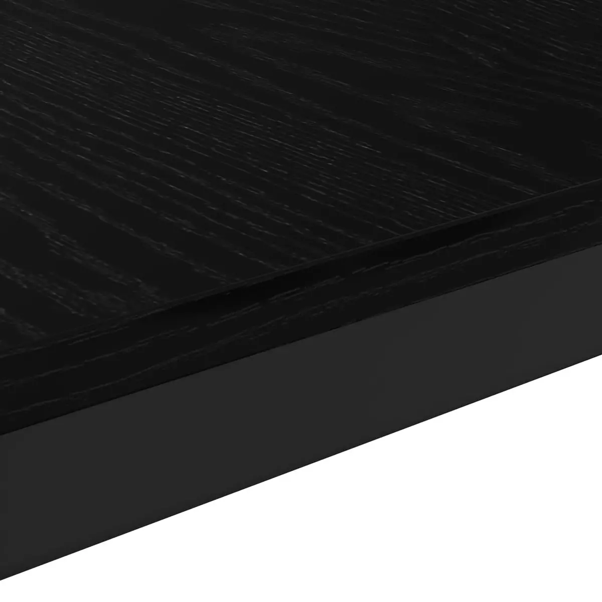 Coffee Table Black Rectangular Modern 60x30x36cm Engineered Wood and Metal