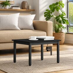 Modern Black Rectangular Coffee Table for Living Rooms