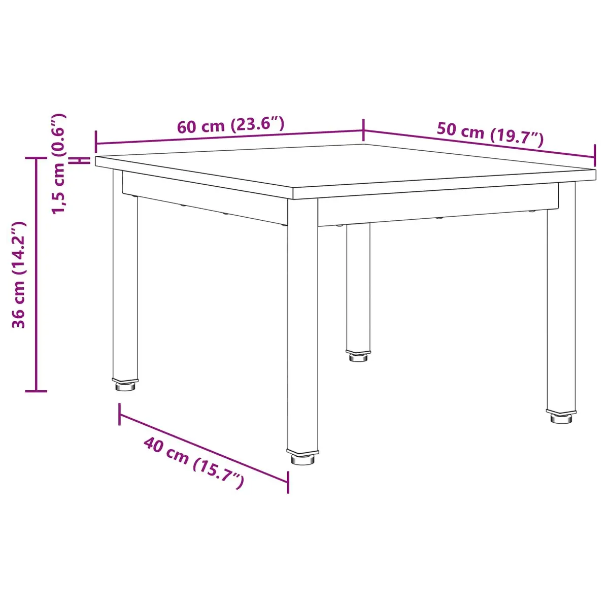 Coffee Table Modern Rectangular Black Engineered Wood
