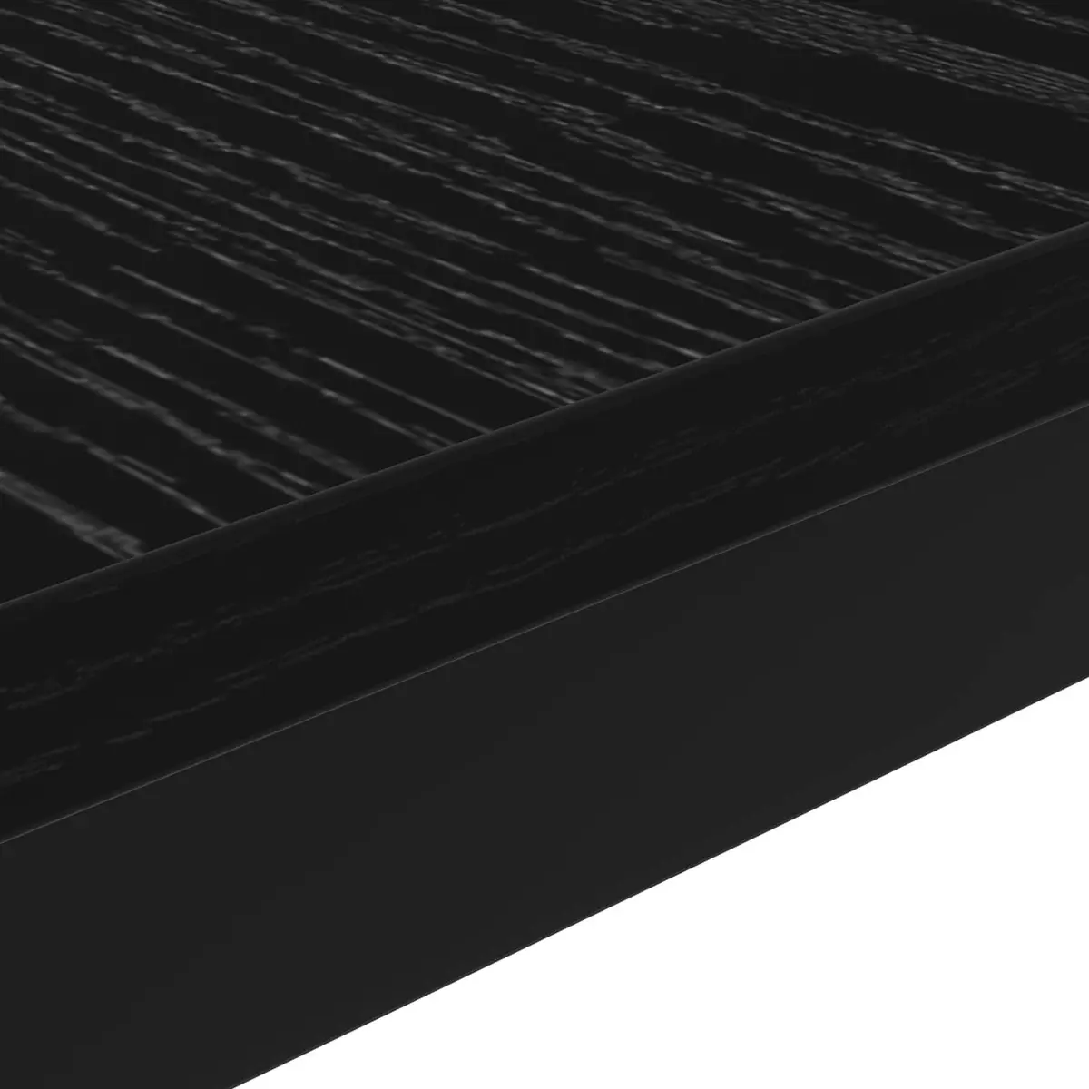 Black Coffee Table Modern Rectangular 70x50x36cm Engineered Wood and Metal