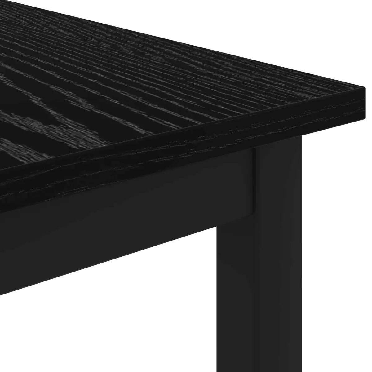 Black Rectangular Coffee Table for Living Rooms