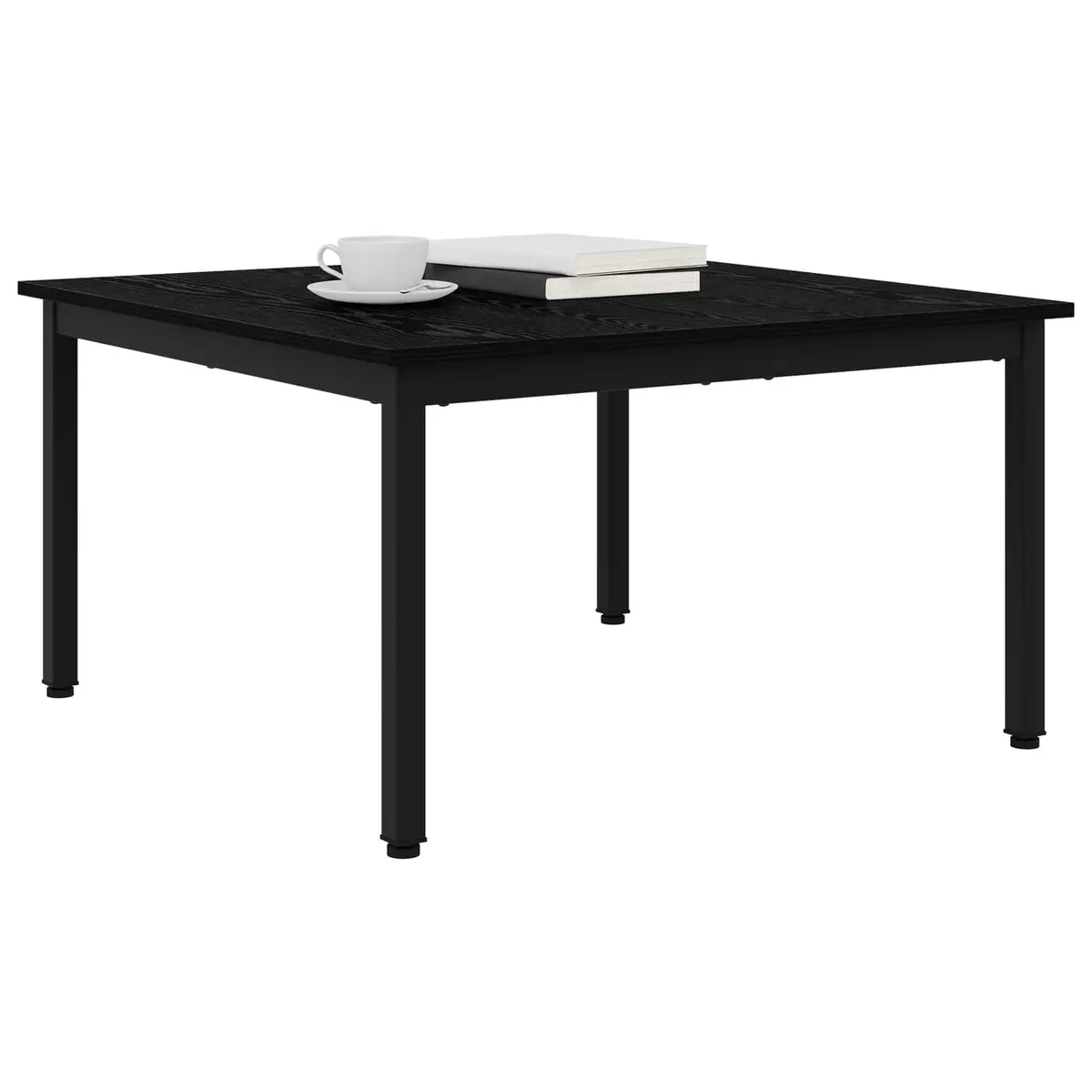 Coffee Table Black 80 x 80 x 45 cm Modern Accent Living Room Engineered Wood