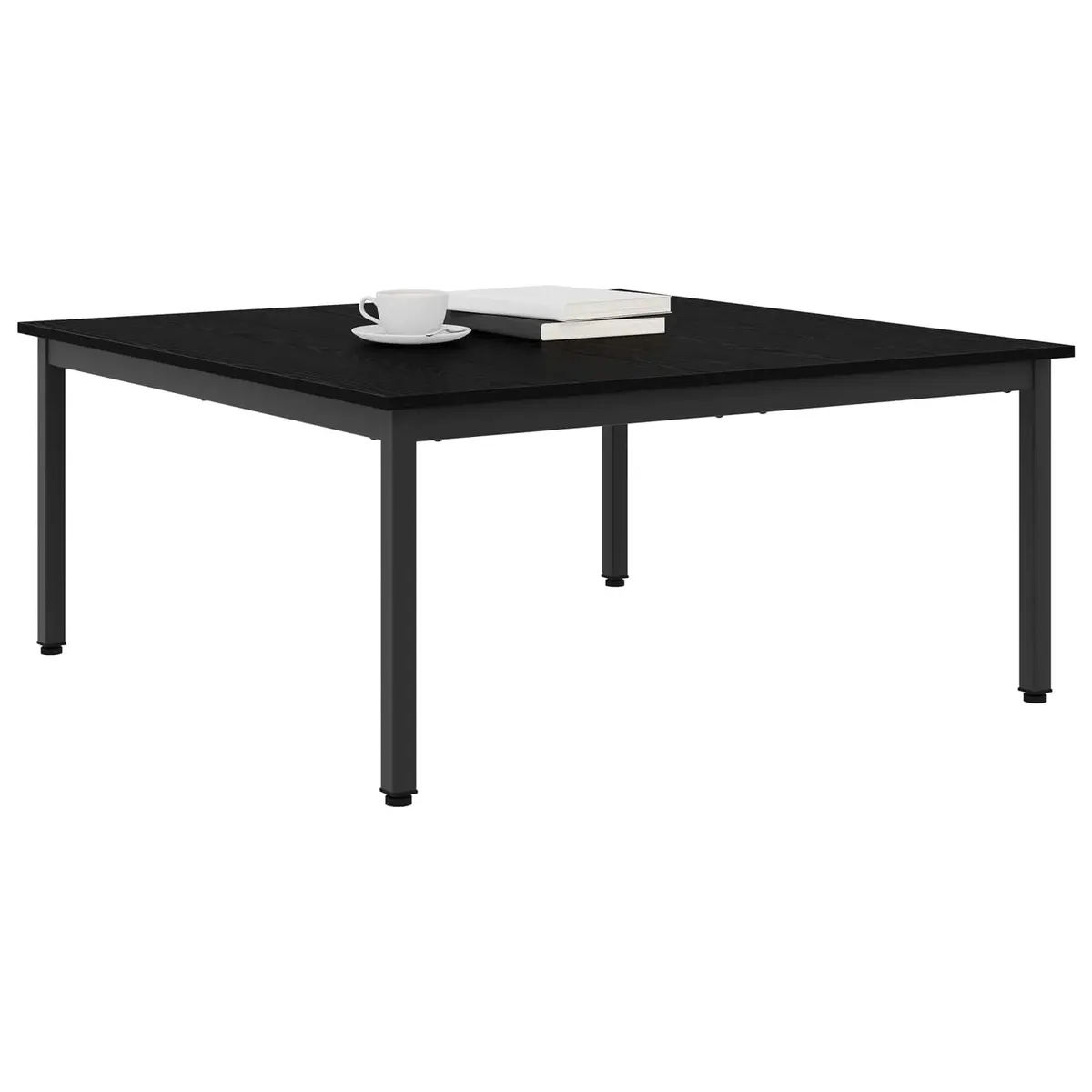 Black Oak Coffee Table for Living Room 100x100x45cm