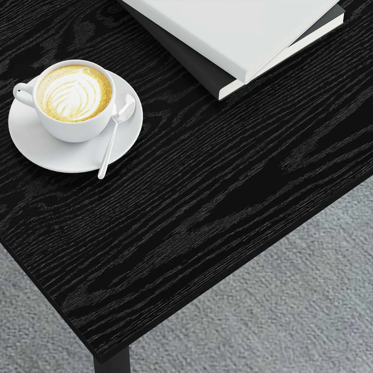 Black Oak Coffee Table for Living Room 100x100x45cm