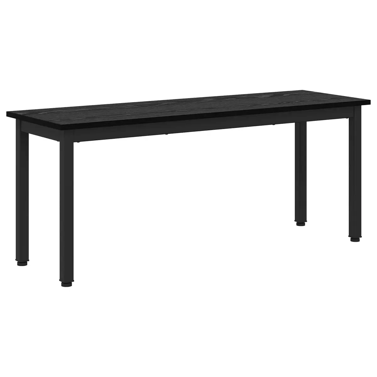 Dining Bench Black Rectangular Engineered Wood Modern