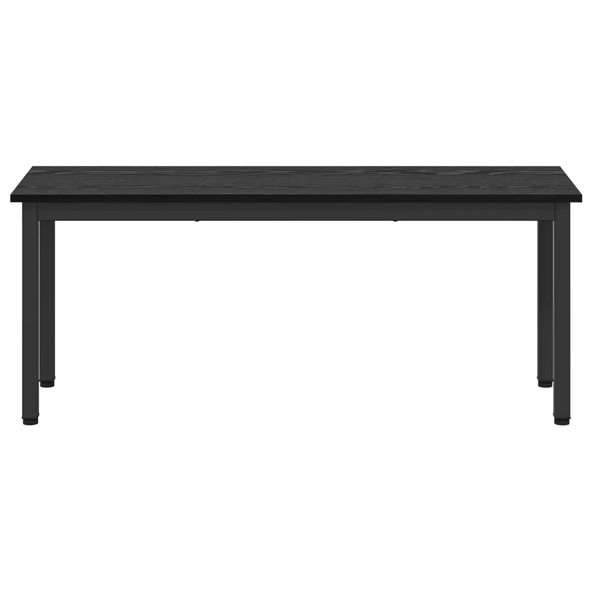 Dining Bench Black Rectangular Engineered Wood Modern