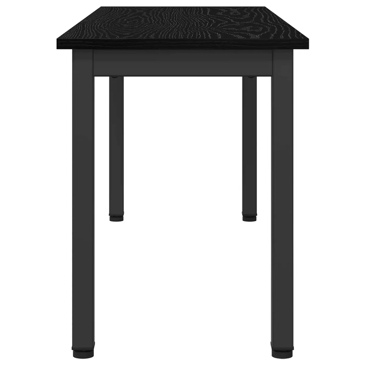 Dining Bench Black Rectangular Engineered Wood Modern