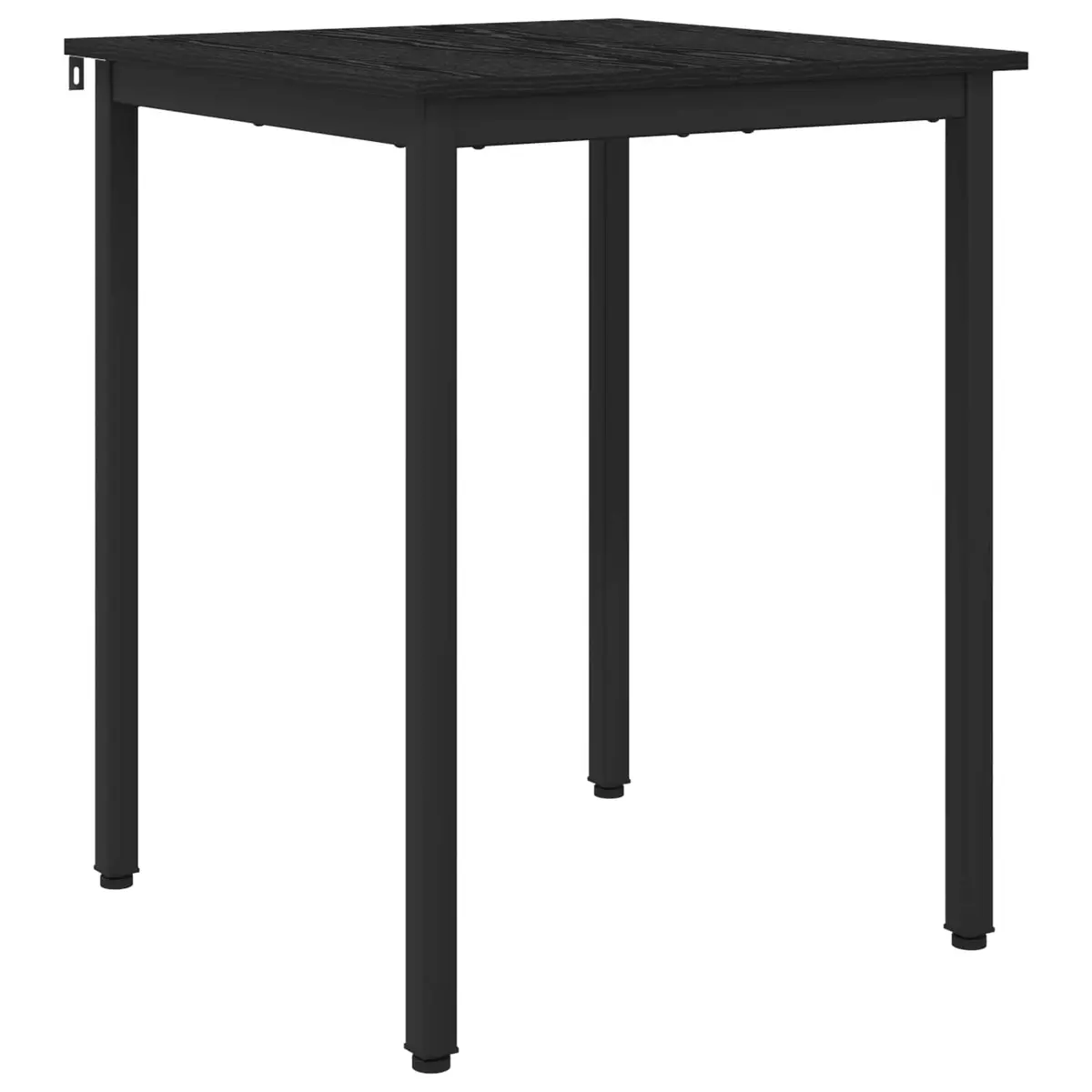 Dining Table 60x60x75 cm Black Metal Frame Engineered Wood Kitchen Furniture