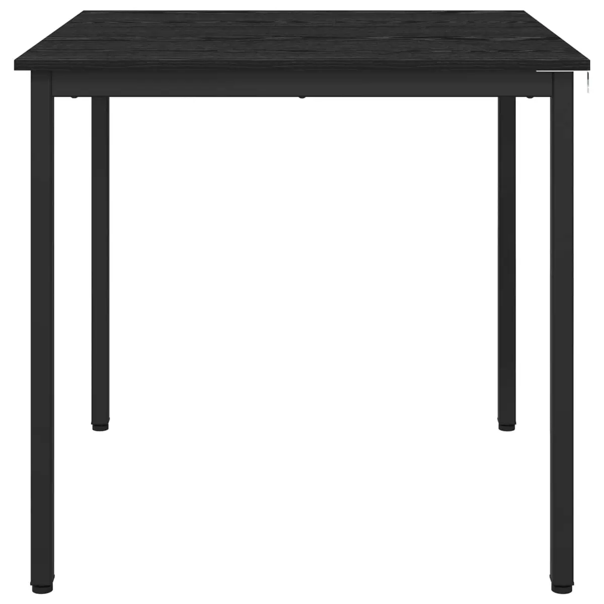 Dining Table Black Metal Frame 80x80x75cm Engineered Wood