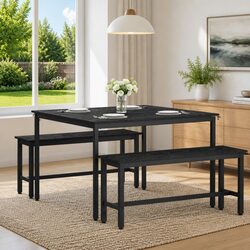 Stylish Dining Table with Engineered Wood Surface