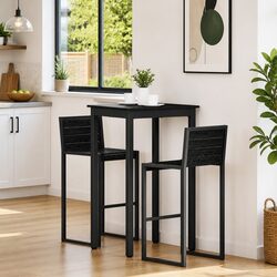 Rectangular Standing Bar Table in Modern Black