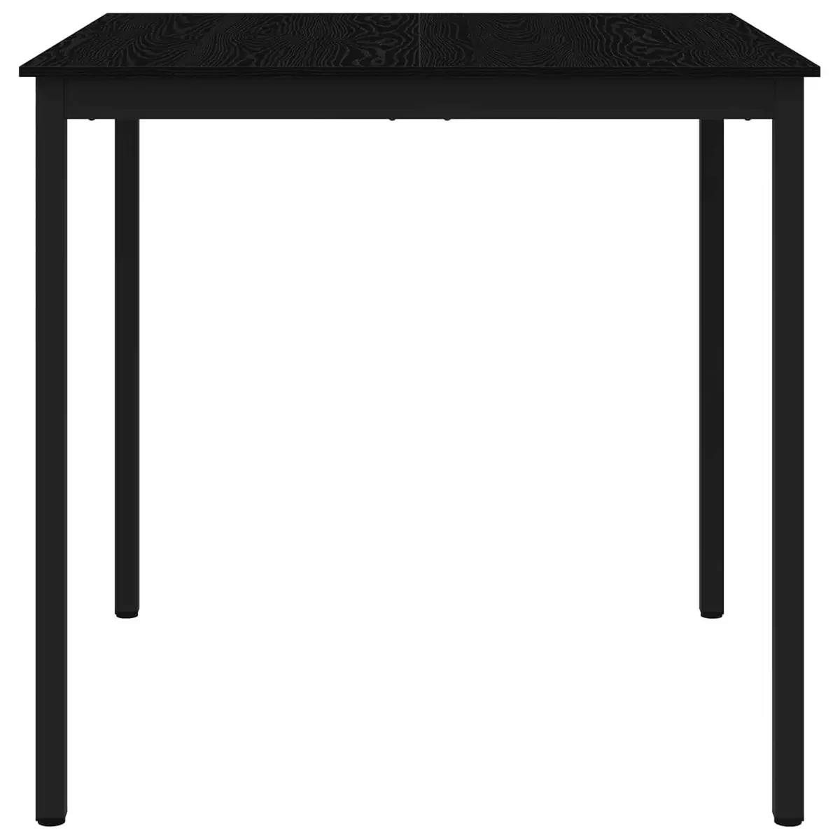 Standing Bar Table Rectangular Dining Kitchen Modern Black Engineered Wood