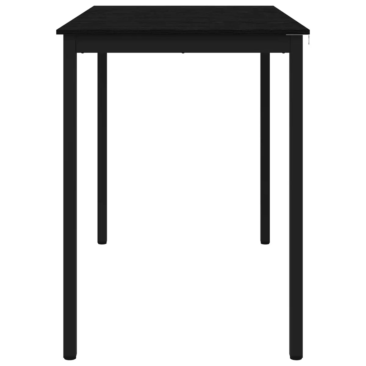 Black Engineered Wood Bar Table for Dining