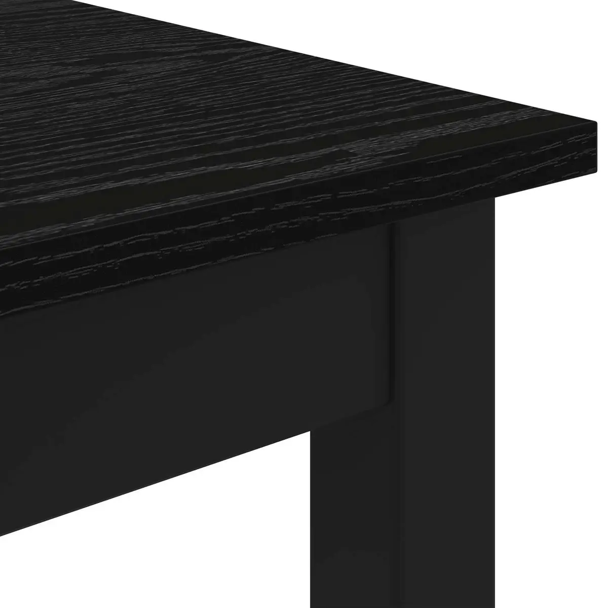 Black Engineered Wood Bar Table for Dining