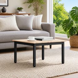 Square Coffee Table in Solid Pine Wood 60 x 60 x 36 cm
