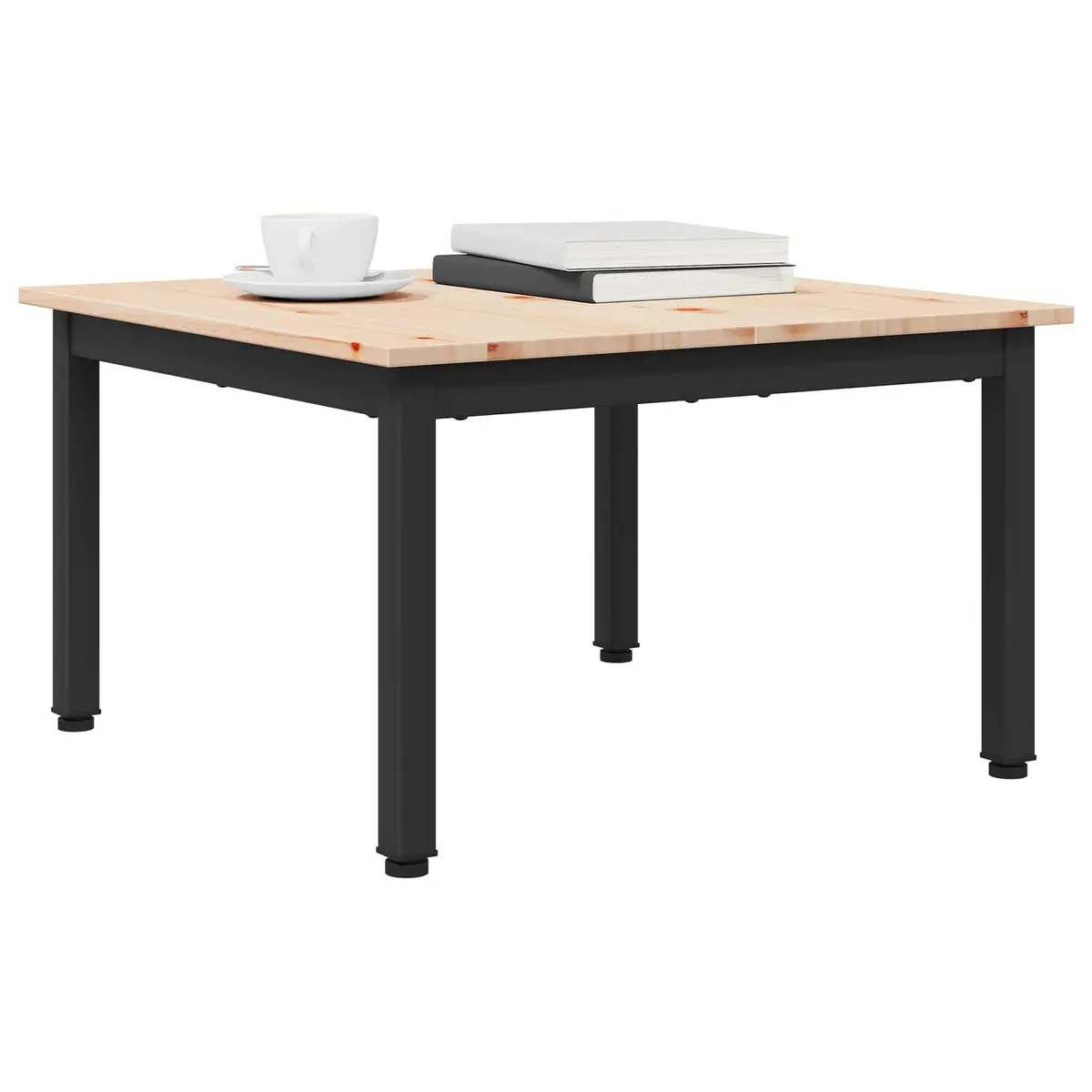 Square Coffee Table in Solid Pine Wood 60 x 60 x 36 cm