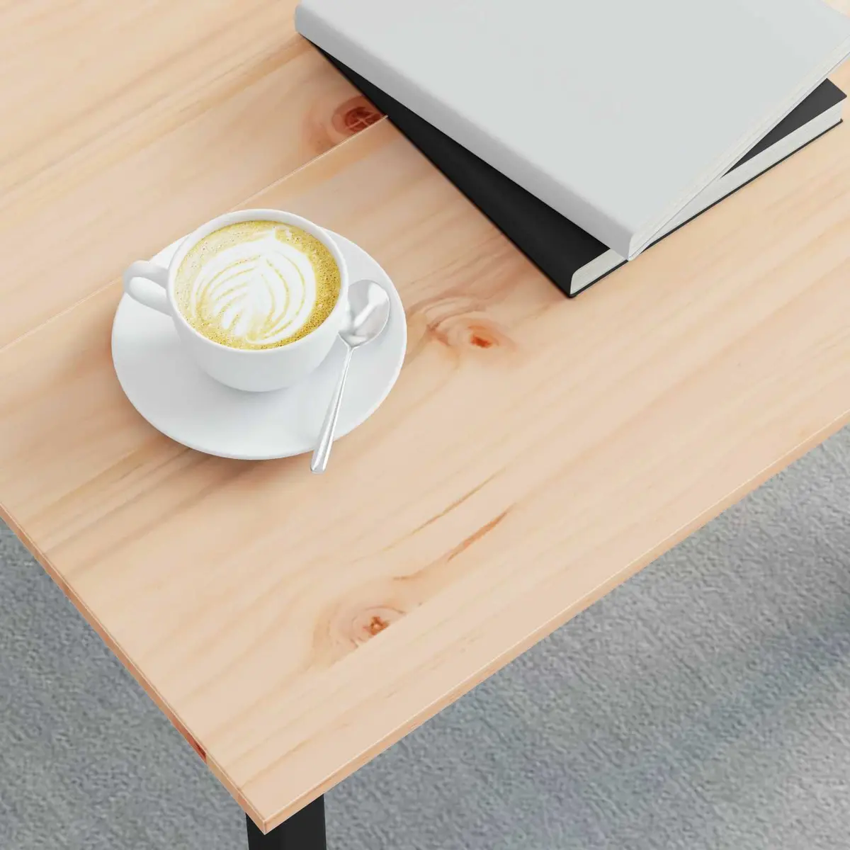 Square Coffee Table in Solid Pine Wood 60 x 60 x 36 cm