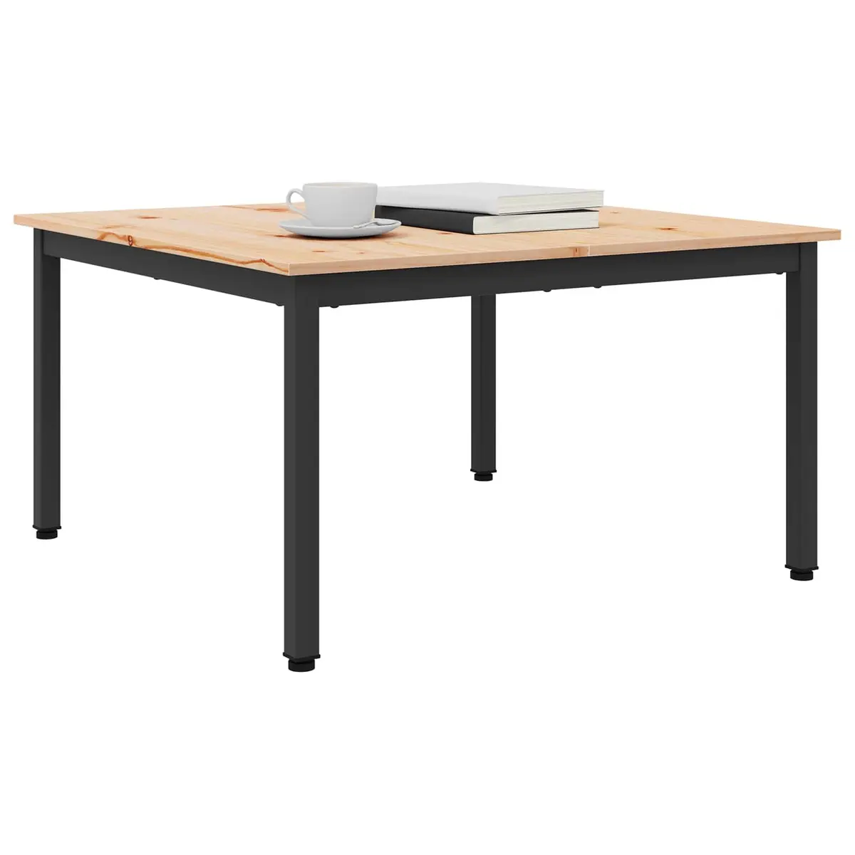 Coffee Table Modern Brown 80x80x45cm Solid Pine Wood