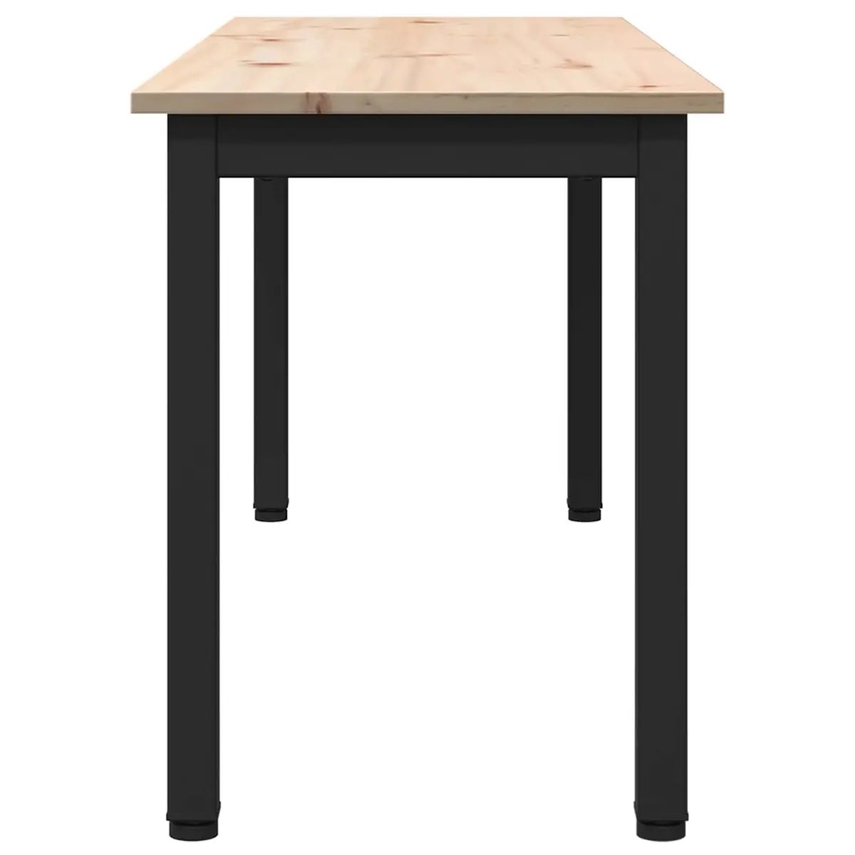 Natural Brown Solid Pine Wood Bench 110x35x45cm