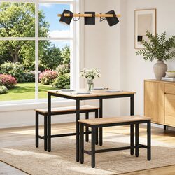 Square Dining Table 80x80x75cm in Natural Wood